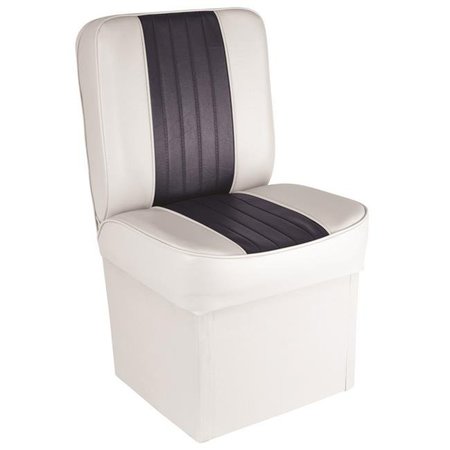 WISE Wise 8WD1414P-924 10 in. Base Jump Seat; White & Navy 8WD1414P-924